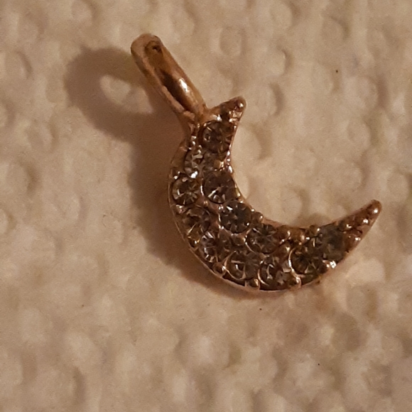 Crescent Moon Pendant with Stones - Picture 1 of 6